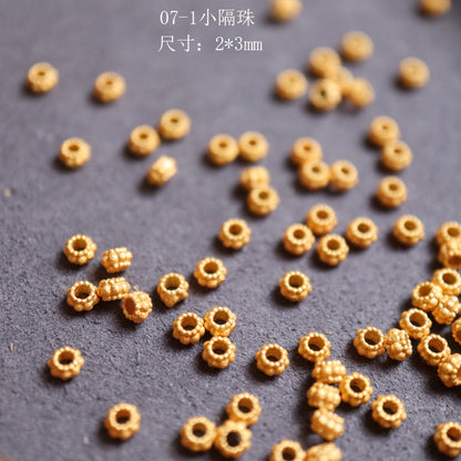 Silver Gold Plated Accessories  Spacer Beads Receptacle Spacer DIY Handmade Jewelry Accessories Small Teardrop Flow Matching Bracelet Anklet