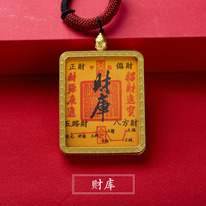 Tibetan Style Zakiram Zodiac Birth Year Buddha Hand-Painted Thangka Gawu Box Pendant Necklace for Men and Women Past Life and Current Life