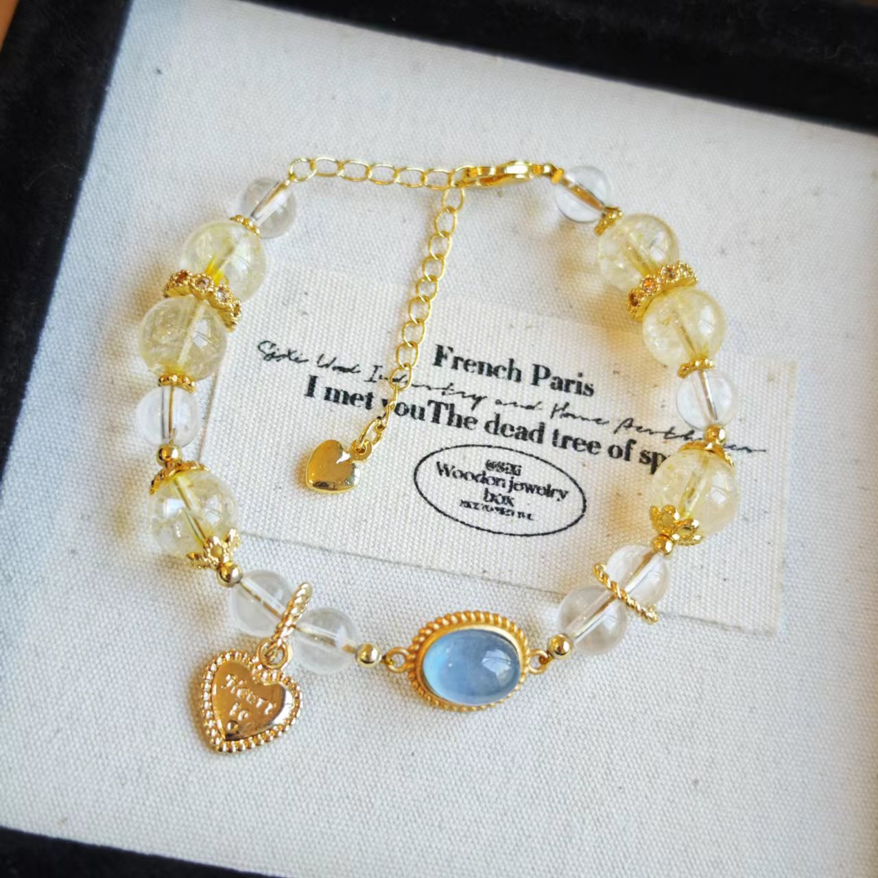 Brazil Citrine Bracelet Female Yellow Asse DIY Gemstone High-End Crystal Bracelet Best Friend Gift