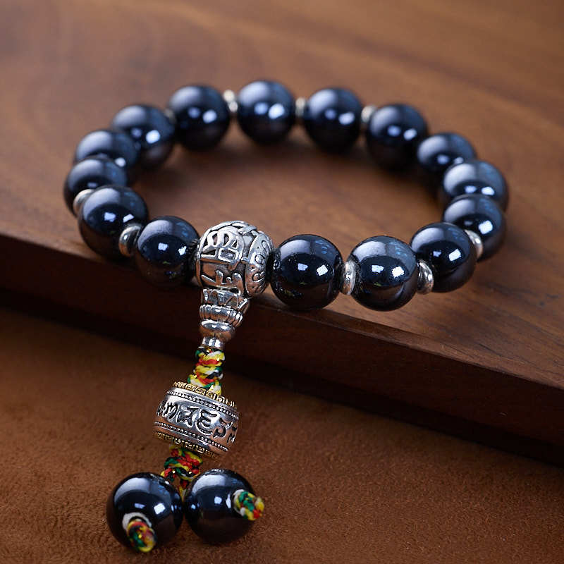 2025Year of the Snake Beijing Yongxiang Ash Glaze Bracelet Ash Porcelain Vajra Glaze Bracelet Temple Souvenir Gift