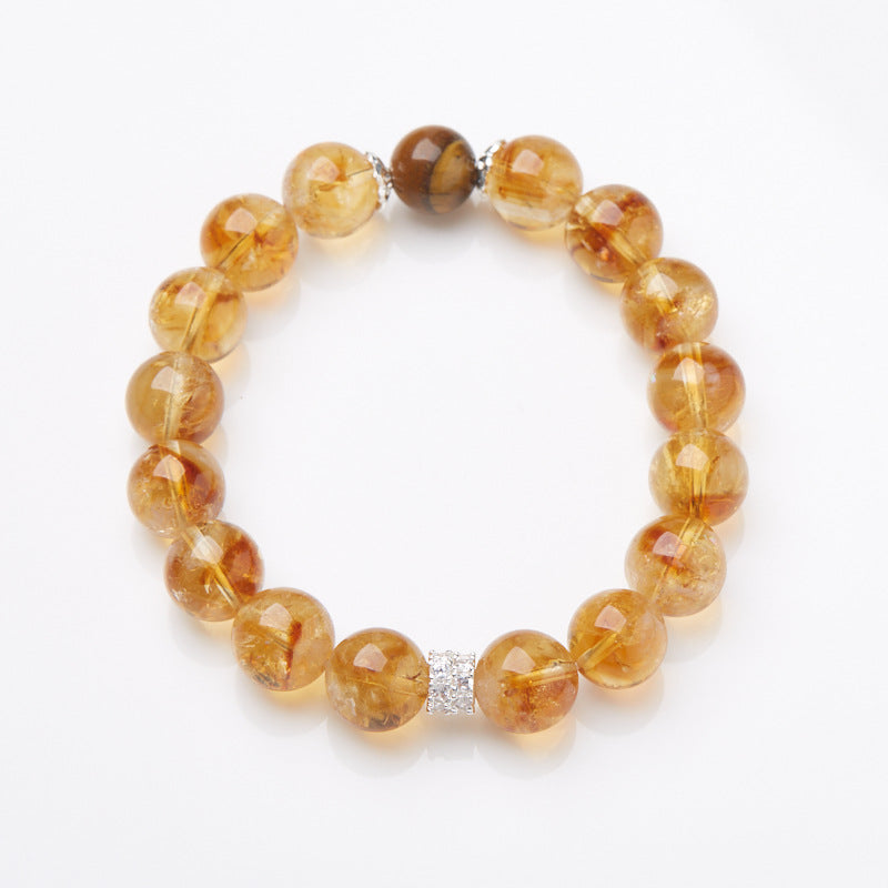 Brazil Citrine Bracelet Female Yellow Asse DIY Crystal Gem High-Grade Bracelet Girlfriend Gifts