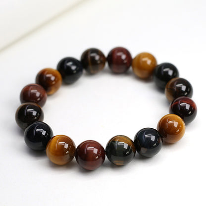 Natural Red Blue Yellow Tiger Eye Bracelet AA Red Blue Yellow Tiger Eye Stone Bracelet Yiwu Small Goods Cross-border hot sale