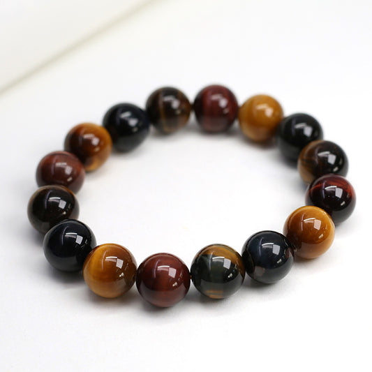 Natural Red Blue Yellow Tiger Eye Bracelet AA Red Blue Yellow Tiger Eye Stone Bracelet Yiwu Small Goods Cross-border hot sale