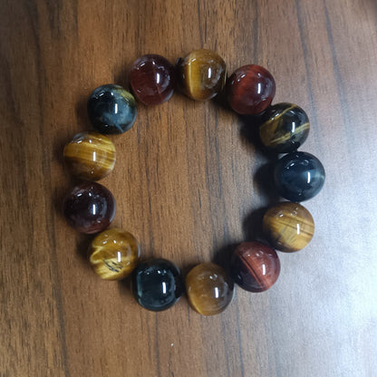 Natural Red Blue Yellow Tiger Eye Bracelet AA Red Blue Yellow Tiger Eye Stone Bracelet Yiwu Small Goods Cross-border hot sale