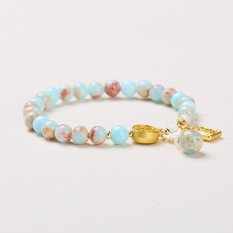 Temple6MM Shoushan Stone Bracelet Eight Directions Wealth New Chinese Zen Bracelet Stall Cultural Play Bracelet