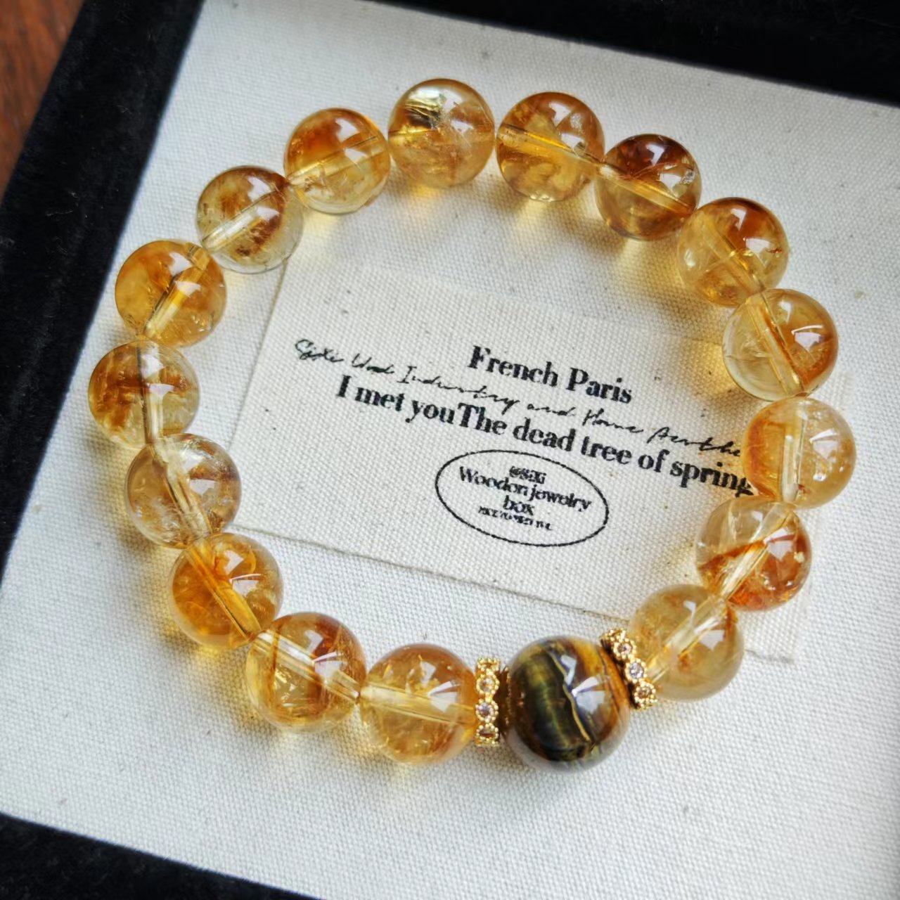 Brazil Citrine Bracelet Female Yellow Asse DIY Gemstone High-End Crystal Bracelet Best Friend Gift