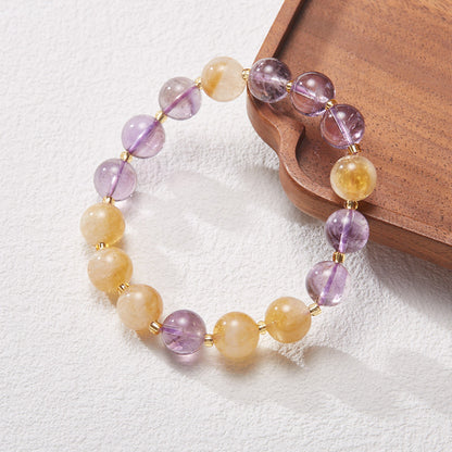Nine Purple Fire Bracelet for Women Zodiac Year of the Dragon Natural Amethyst Purple Bracelet Multi-Treasure Good Luck Bead Gift