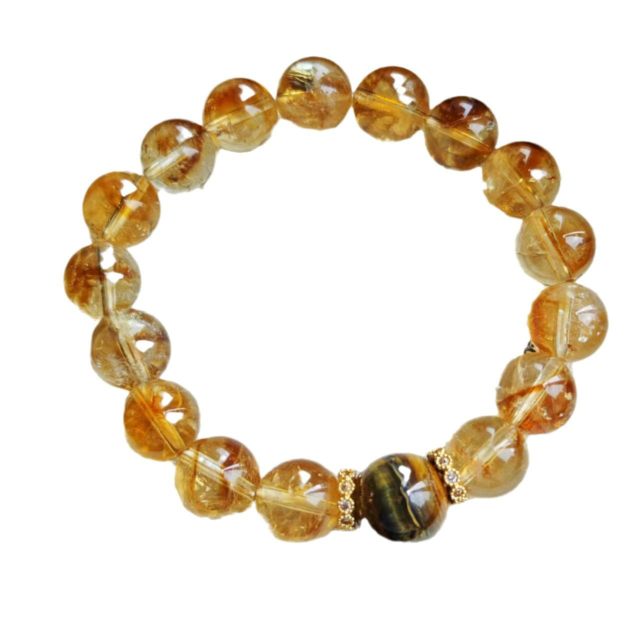 Brazil Citrine Bracelet Female Yellow Asse DIY Gemstone High-End Crystal Bracelet Best Friend Gift