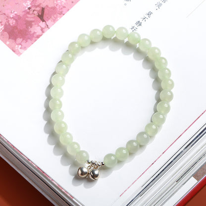 Natural6MM Hetian Jade Bracelet for Women S925Sterling Silver Jade Jewelry Bracelet Gift for Best Friend Wholesale