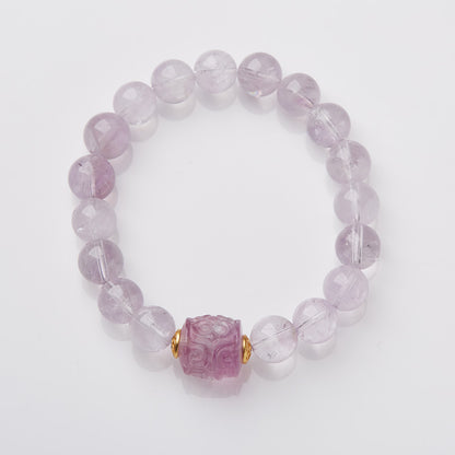 Nine violet fire carrier bracelet female/amethyst amethyst amethyst ghost design crystal gemstone DIY bracelet