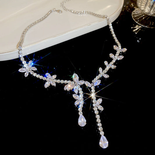 Silver Crystal Necklace