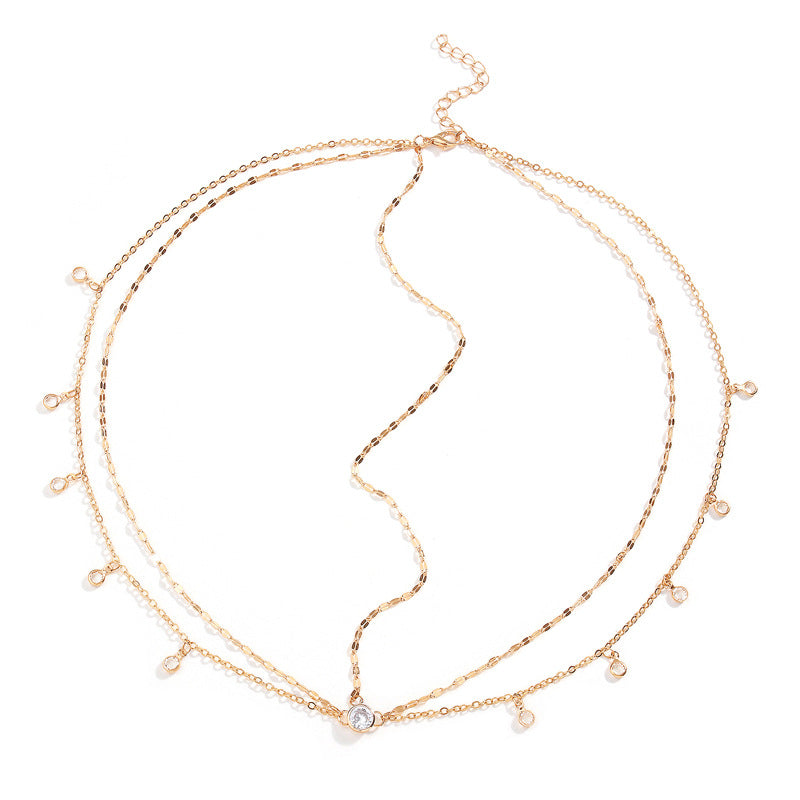 Braut Hochzeit Kopfschmuck Persönlichkeit wilde High-End-Strass-Anhänger Quaste Stirnkette Haarkette