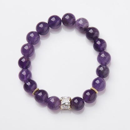 Nine violet fire carrier bracelet female/amethyst amethyst amethyst ghost design crystal gemstone DIY bracelet