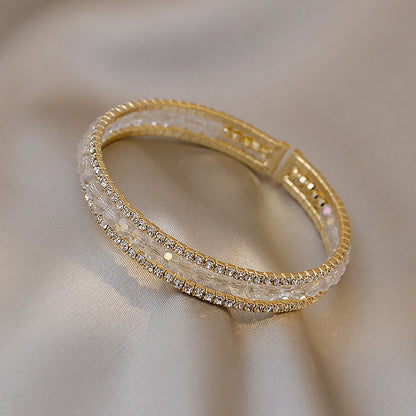 Diamond-encrusted ladies bracelet
