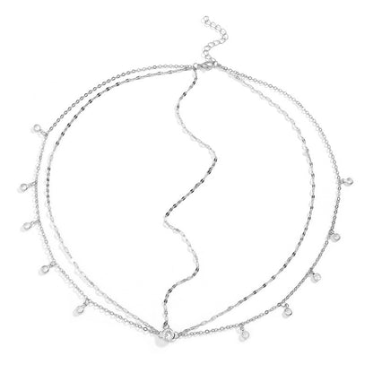 Braut Hochzeit Kopfschmuck Persönlichkeit wilde High-End-Strass-Anhänger Quaste Stirnkette Haarkette
