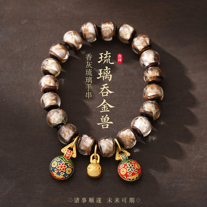 Colorful ash glazed hand string / men's and women's bracelet / exquisite gift