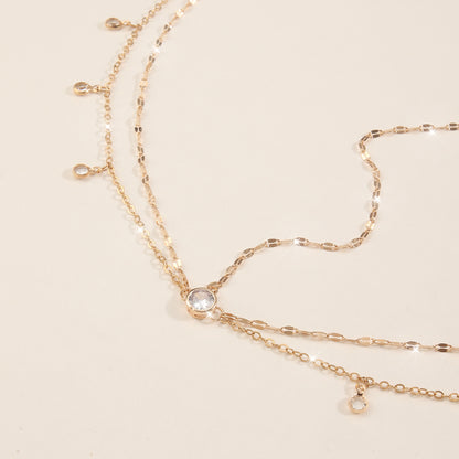Braut Hochzeit Kopfschmuck Persönlichkeit wilde High-End-Strass-Anhänger Quaste Stirnkette Haarkette