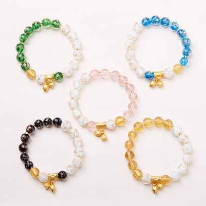 Temple with the same fragrant gray glazed hand string / Baifu Guzhen two-time huan / luminous two-color glazed advanced feel hand string