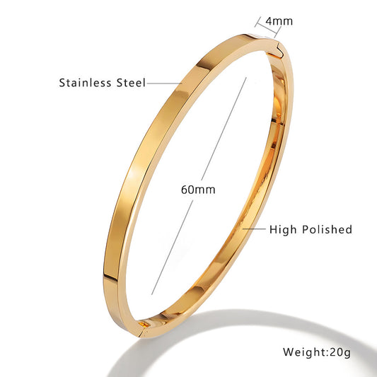 Finely polished gold bracelet