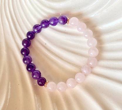 Natural polychrome stone string / men's and women's bracelet / meditation healing bracelet