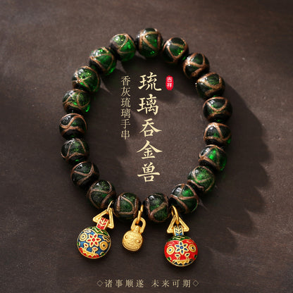 Colorful ash glazed hand string / men's and women's bracelet / exquisite gift