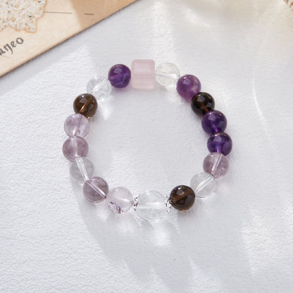 Nine violet fire carrier bracelet female/amethyst amethyst amethyst ghost design crystal gemstone DIY bracelet