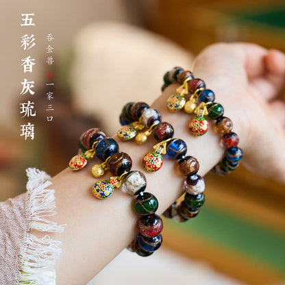 Colorful ash glazed hand string / men's and women's bracelet / exquisite gift