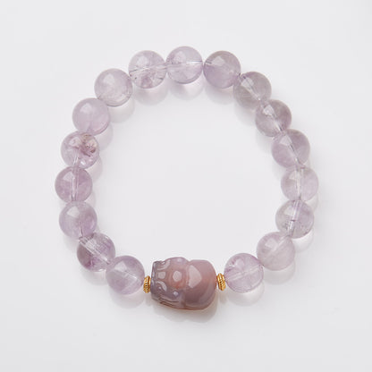 Nine violet fire carrier bracelet female/amethyst amethyst amethyst ghost design crystal gemstone DIY bracelet