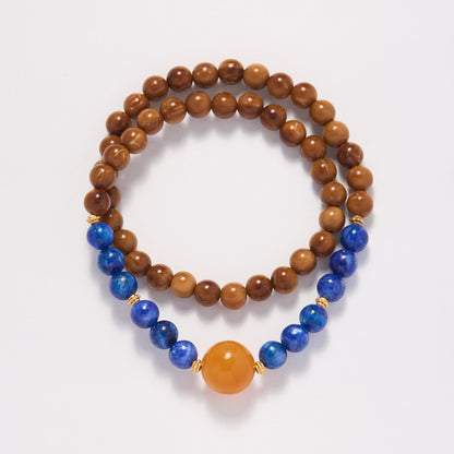 New Chinese style national style bracelet female/natural bodhi tiger eye stone kyanite advanced feel bracelet