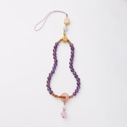 Nine violet fire carrier bracelet female/amethyst amethyst amethyst ghost design crystal gemstone DIY bracelet