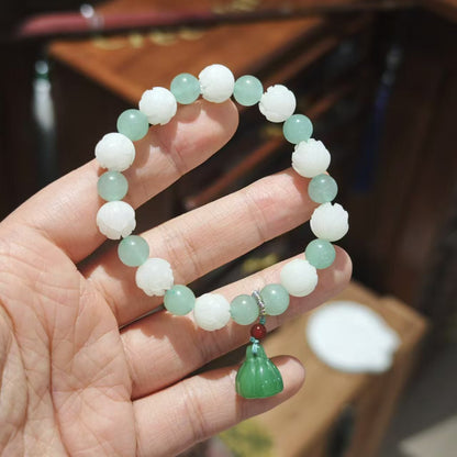 Original Natural Bodhi Root Hand Skewers/White Jade Bodhi 108 Buddha Bead Rosary/Bodhi Bracelet