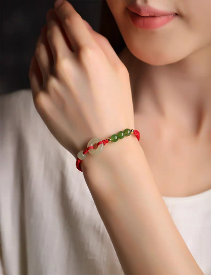 Hotan Yuping Buckle Braided Rope Ladies Bracelet